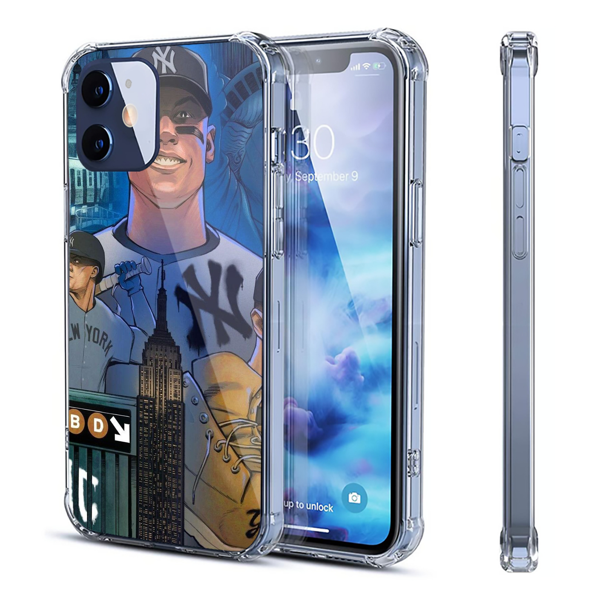 New York Yankees 298 Clear IPhone 12 Case – Soft TPU With UV Print – Enhanced Drop Protection, Precise Fit, Anti-Fingerprint, Customizable Design, Scratch-Resistant, Yellow-Resistant